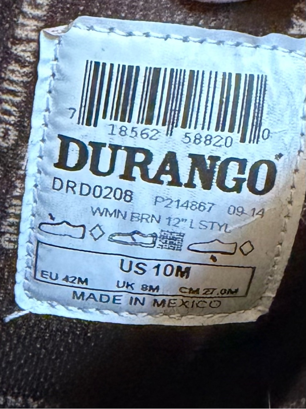 Durango Lady Rebel Western Mid Calf Brown Women Cowboy Boots Size 10M - Picture 8 of 9